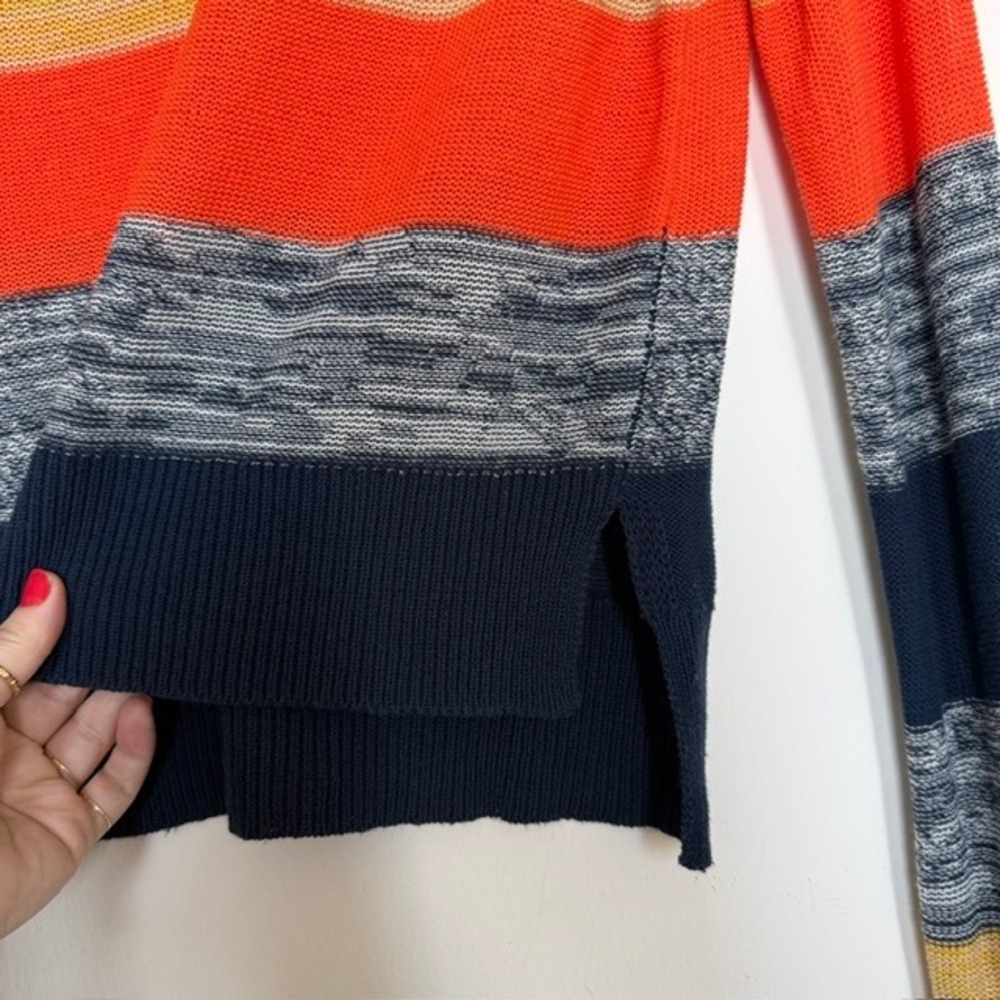 BCBG Max Azria Y2K Style Cropped Striped Sweater XS | Cotton Blend Knit Top - Picture 5 of 8